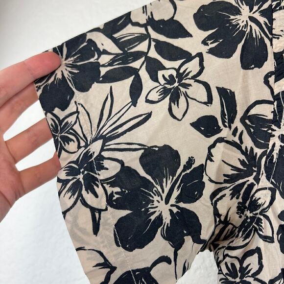 NWT American Eagle Cotton Poplin Tropical Printed Button Down Casual Shirt Small - Picture 5 of 8